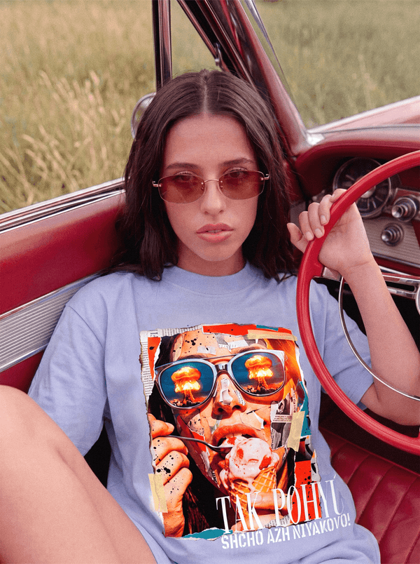 Футболка CHILL голубая