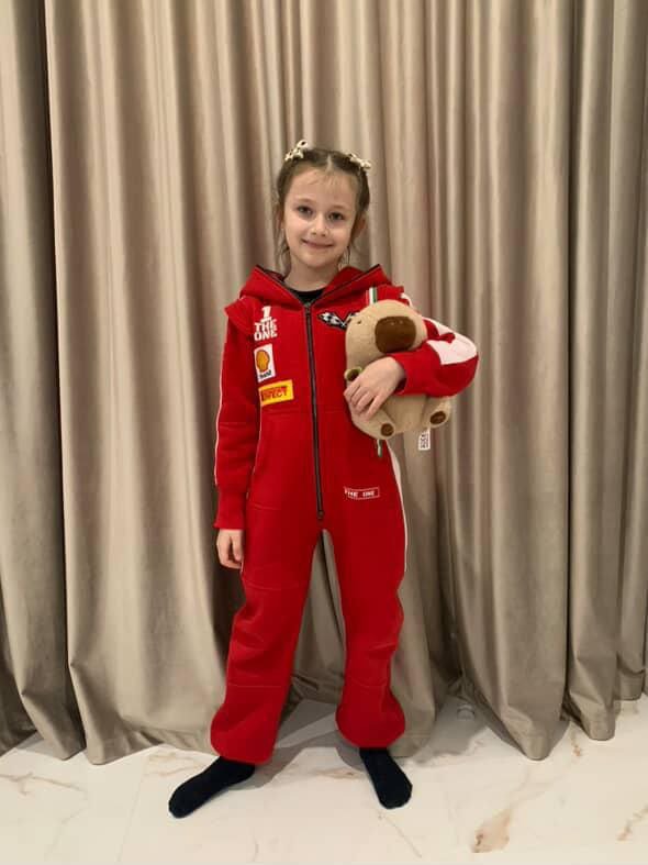 Kids Jumpsuit Race red