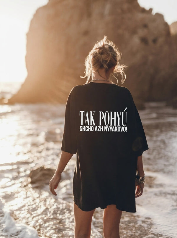 T-shirt POHYÚ black oversized