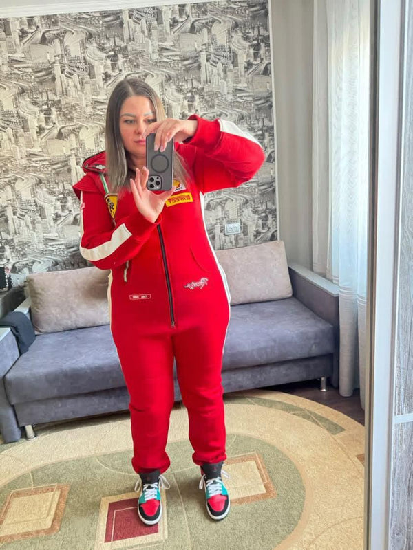 Warm Jumpsuit Race red