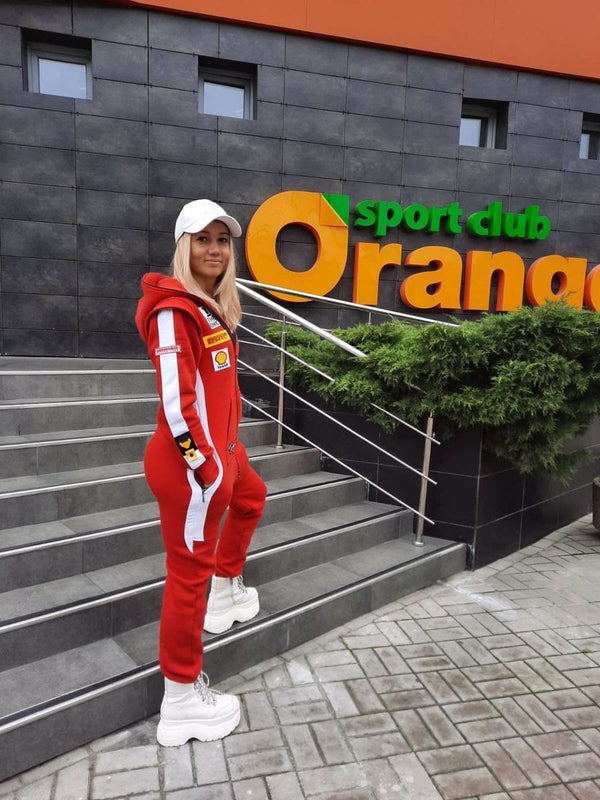 Warm Jumpsuit Race red