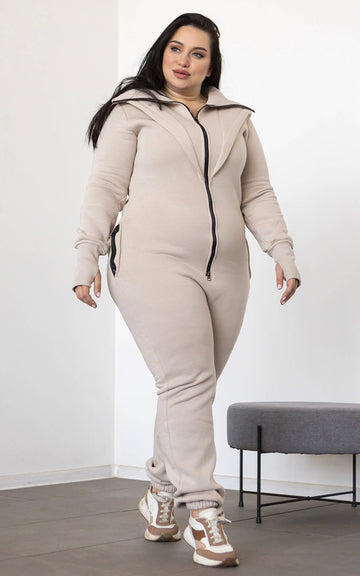 Warm jumpsuit THE ONE Ninja beige