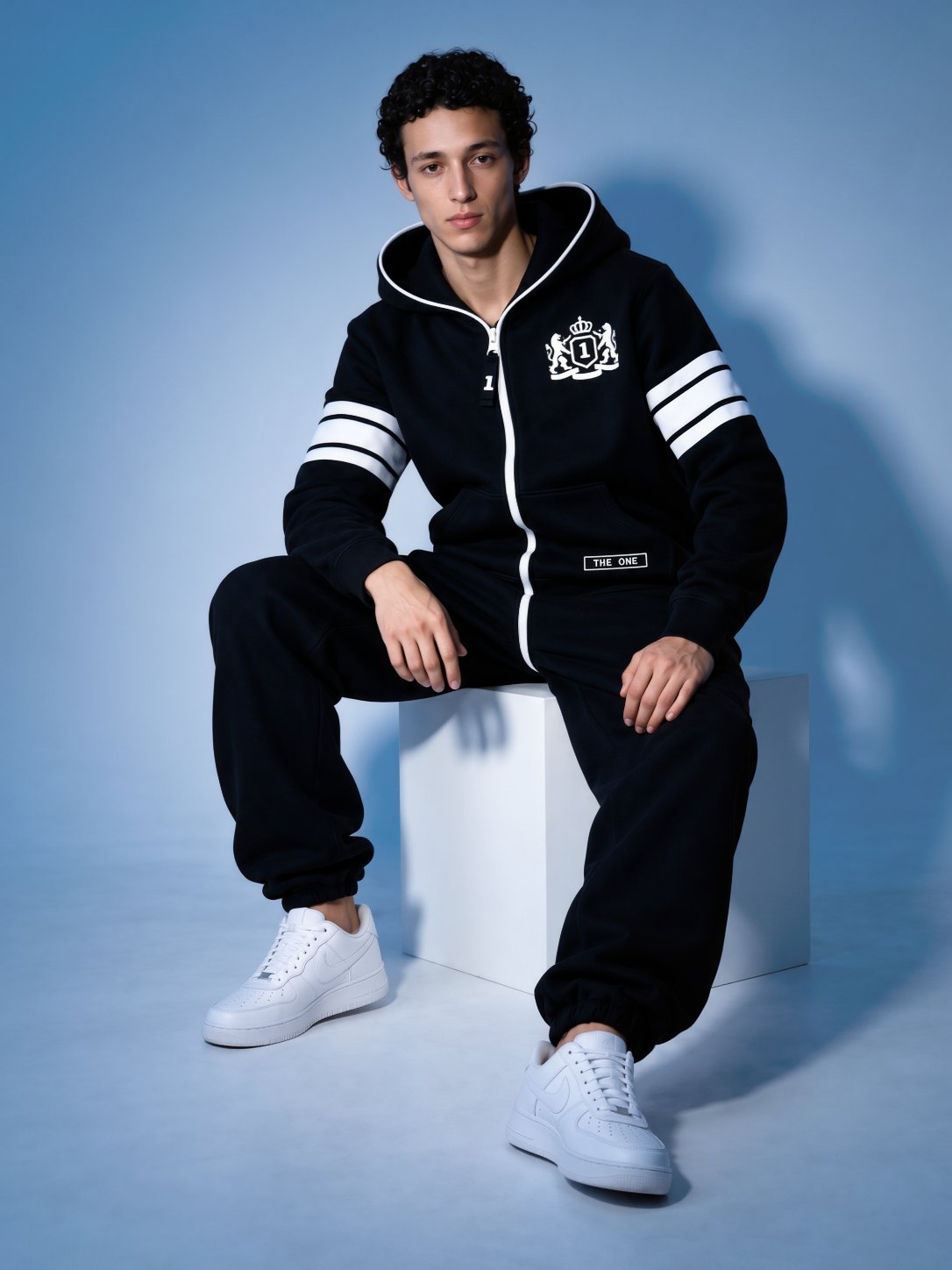 Men's 69 black jumpsuit, sitting: comfortable, nothing presses | THE ONE