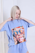 T-shirt CHILL blue