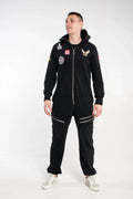 Men's jumpsuit Harley black, full length front | THE ONE