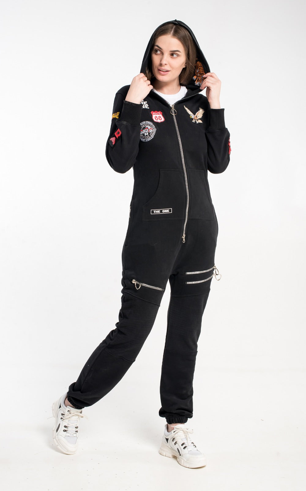 Women's lightweight jumpsuit Harley black without fleece | THE ONE