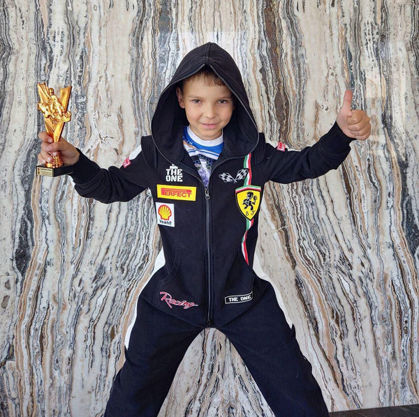 Kids Jumpsuit Race red