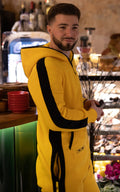 Men's warm jumpsuit Kill Bill yellow in a cafe: one piece for the street and indoors | THE ONE