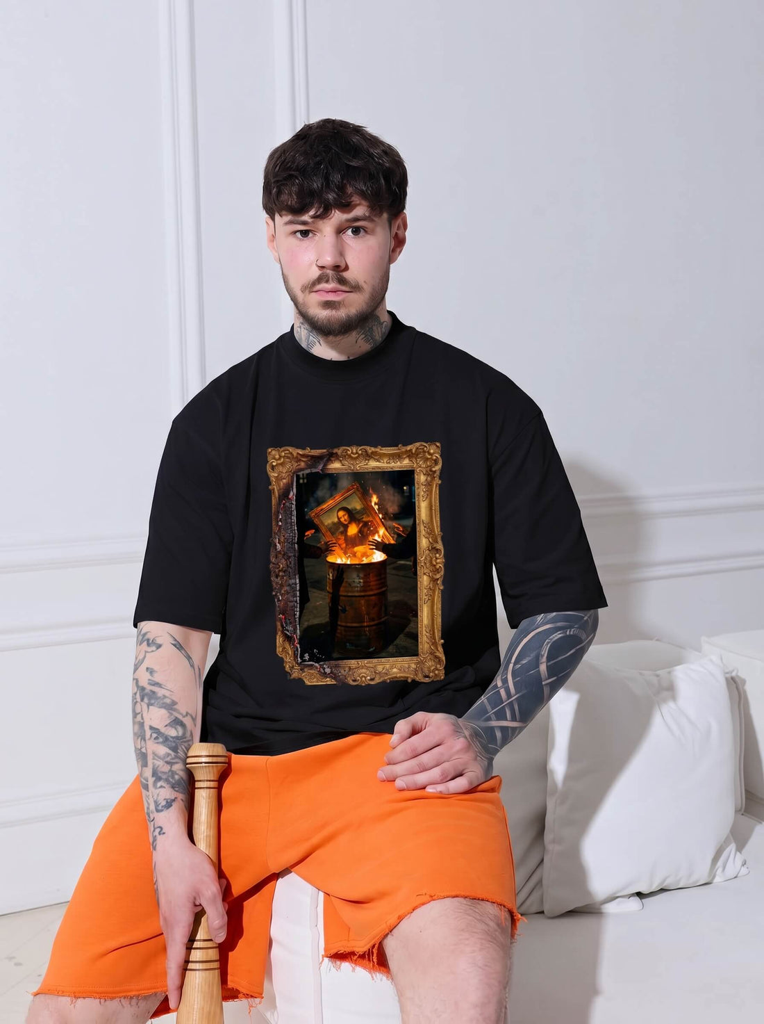 T-shirt Mona on Fire black PIDPAL