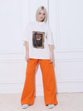 T-shirt Mona on Fire white