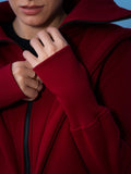 Ninja wine jumpsuit with high collar: covers the neck from wind | THE ONE