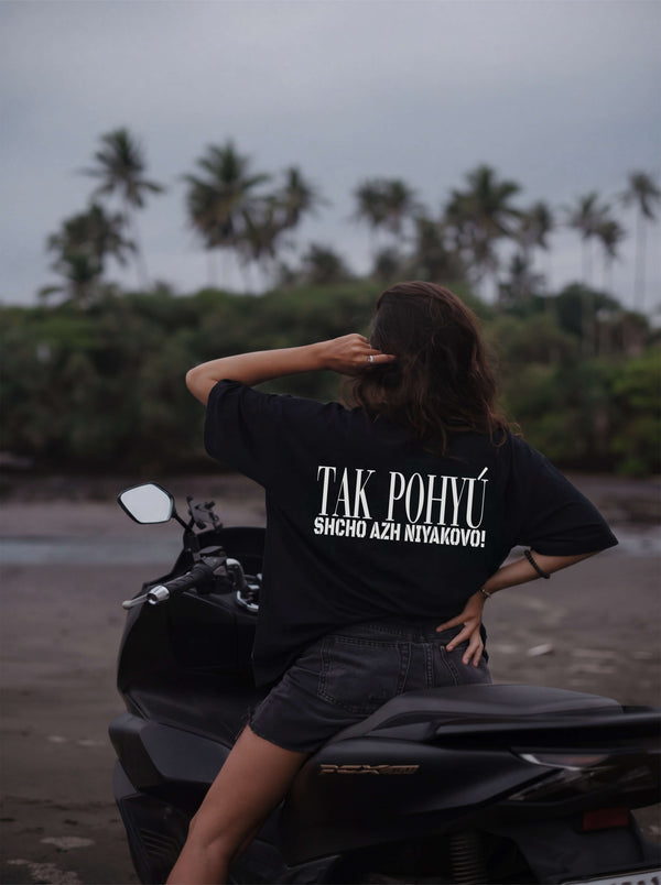 T-shirt POHYÚ black oversized