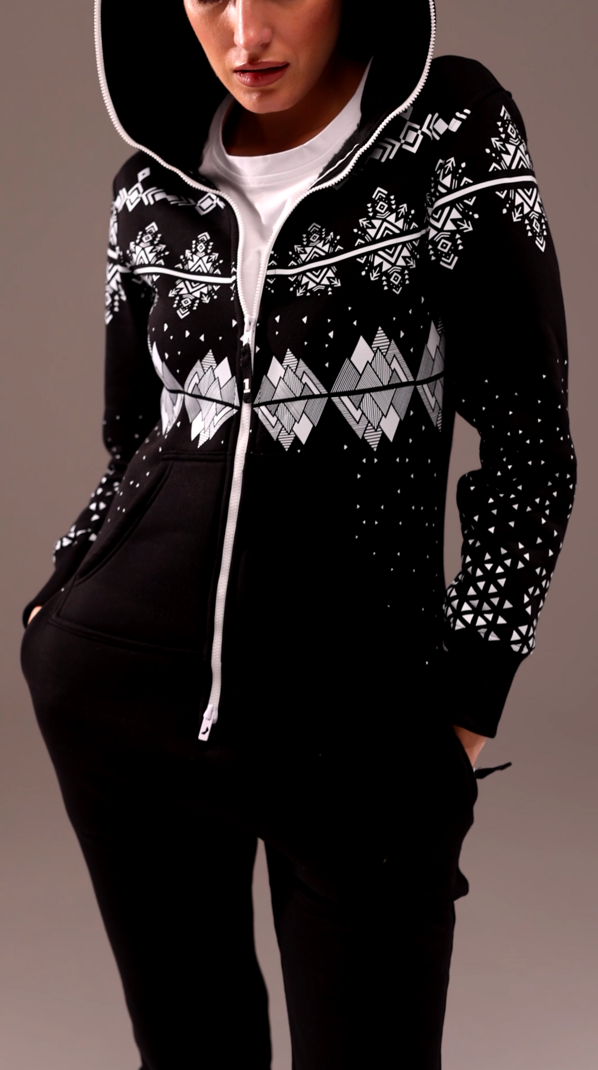Snowy black