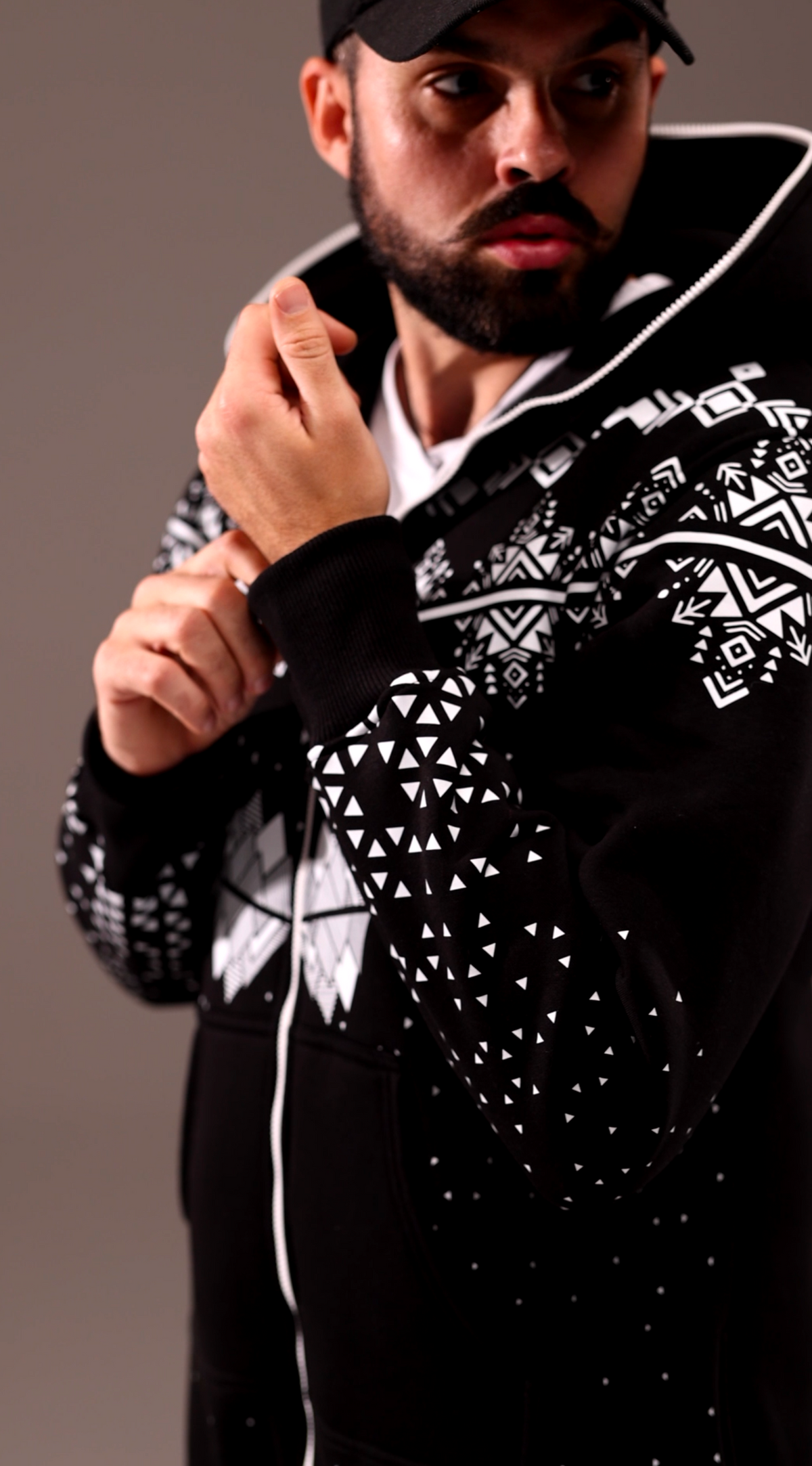 Snowy black