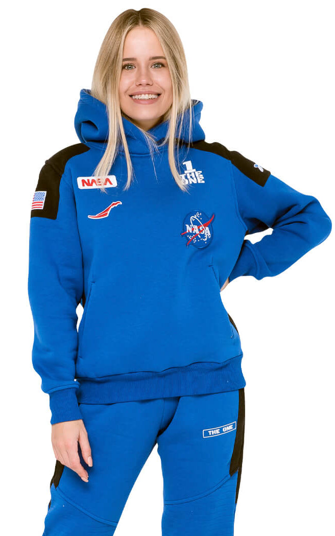 Warm Hoodie Space X blue