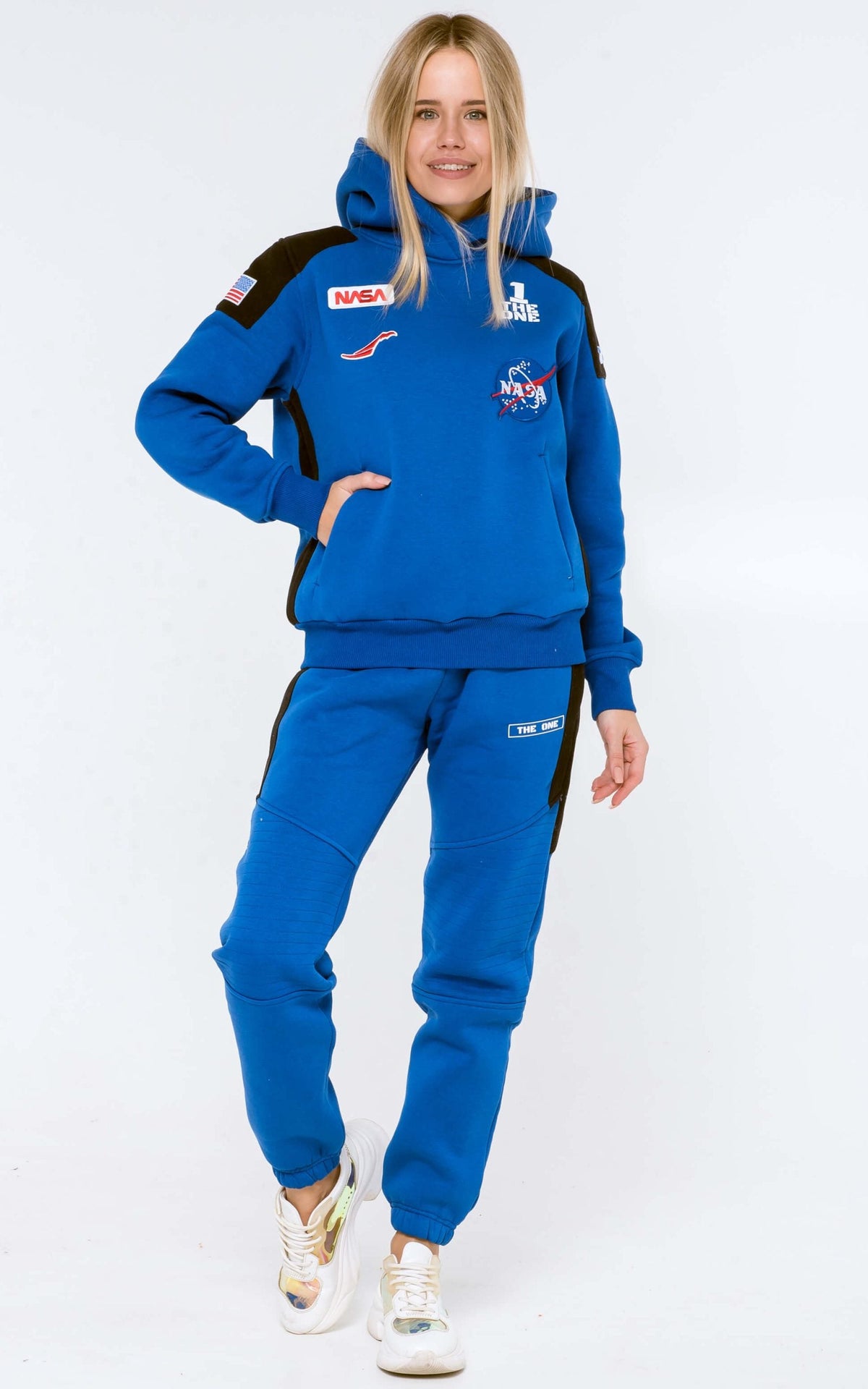 Warm Hoodie Space X blue