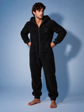 THE ONE Teddy plush jumpsuit black, men