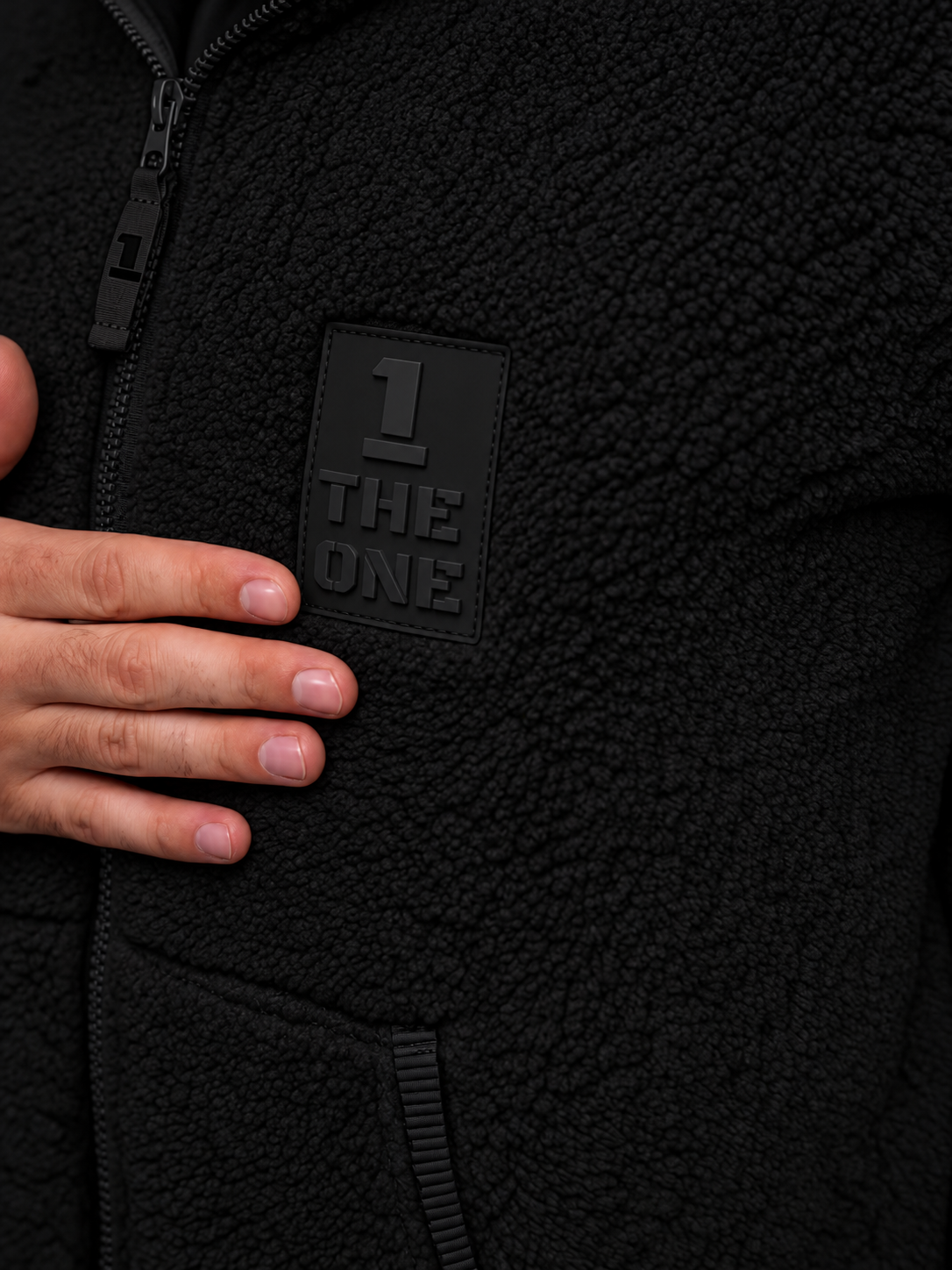 THE ONE Teddy plush jumpsuit black, men