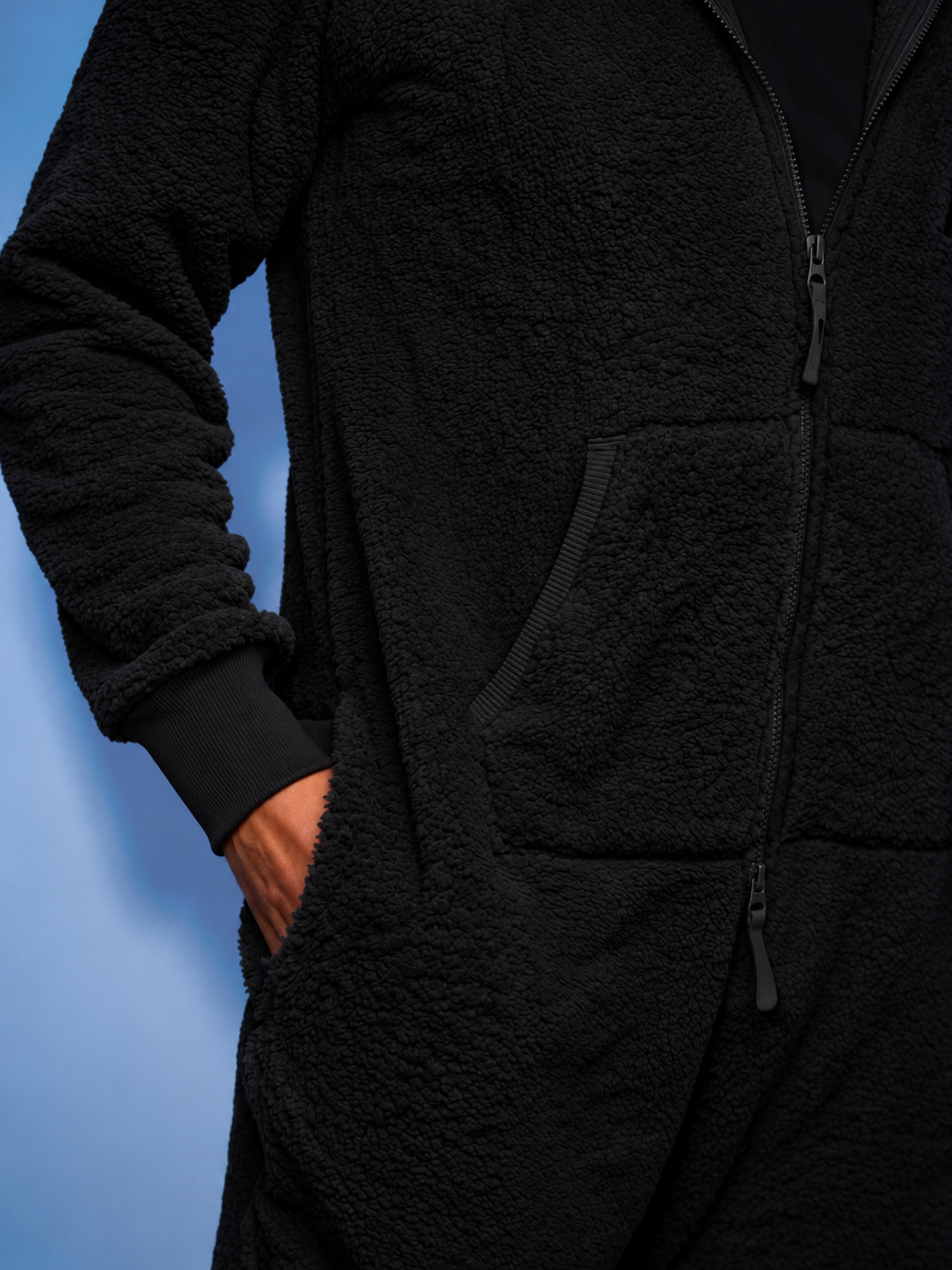 THE ONE Teddy plush jumpsuit black, men