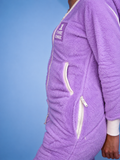 THE ONE Teddy plush jumpsuit purple, women