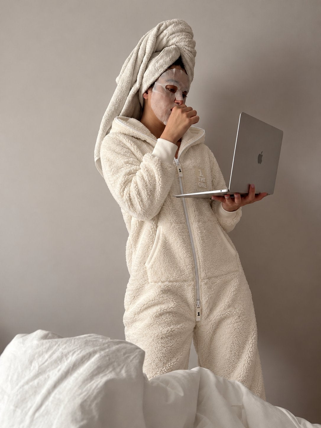 THE ONE Teddy plush jumpsuit, women