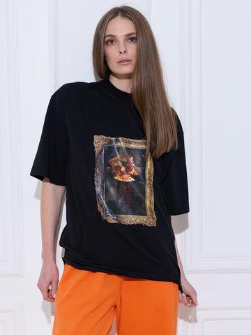 Футболка Mona on Fire чорна