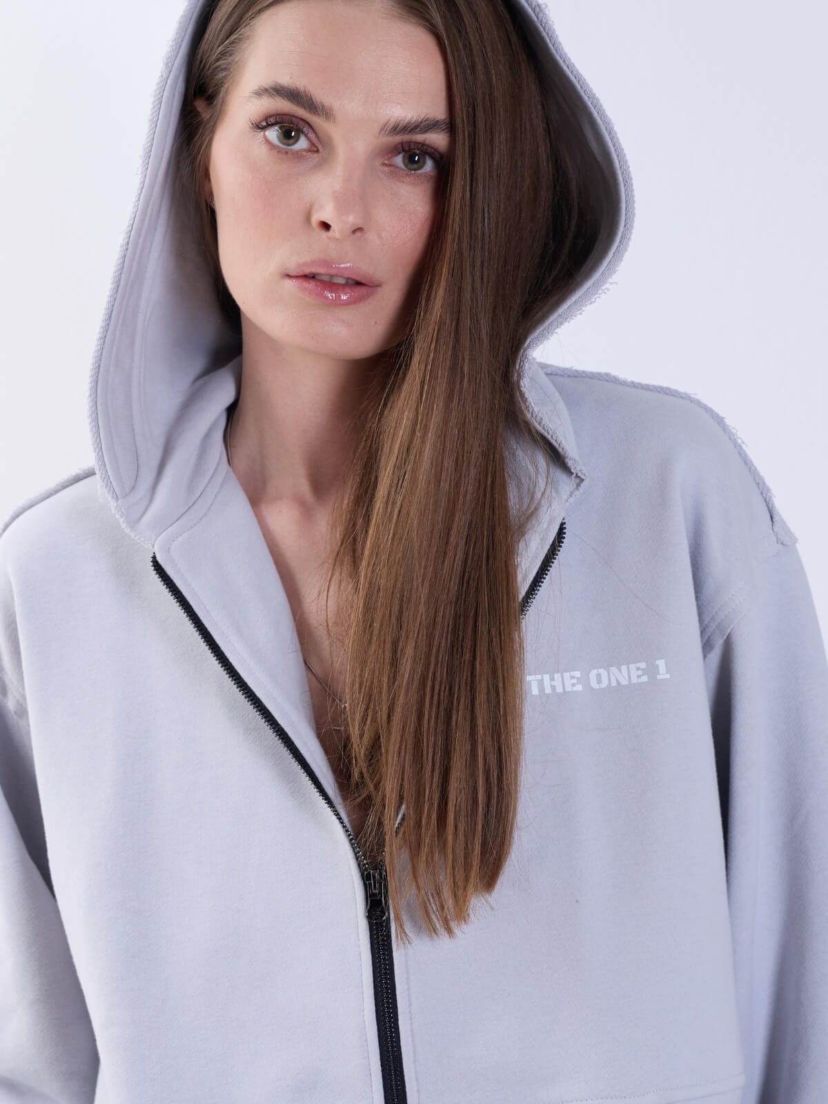 Zip-Hoodie Heartbeat Grey