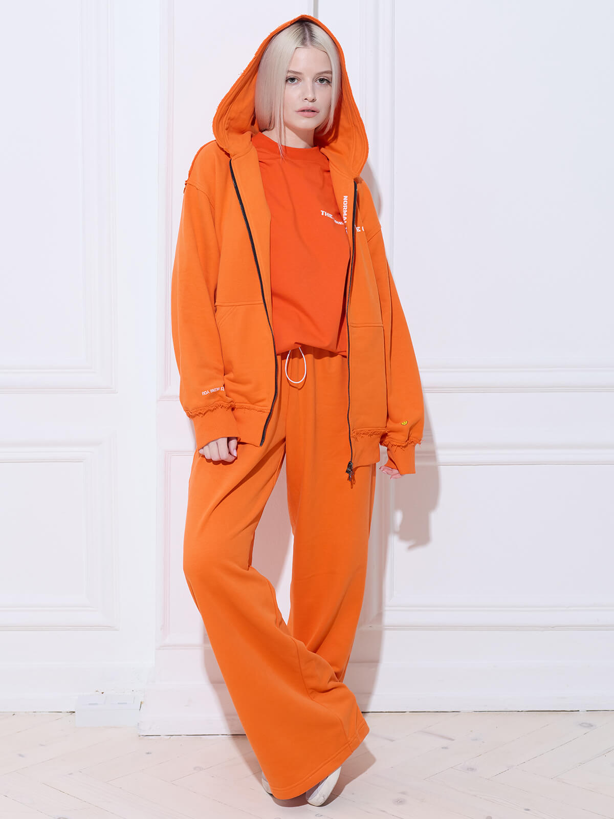 Zip-Hoodie Mona on Fire Orange