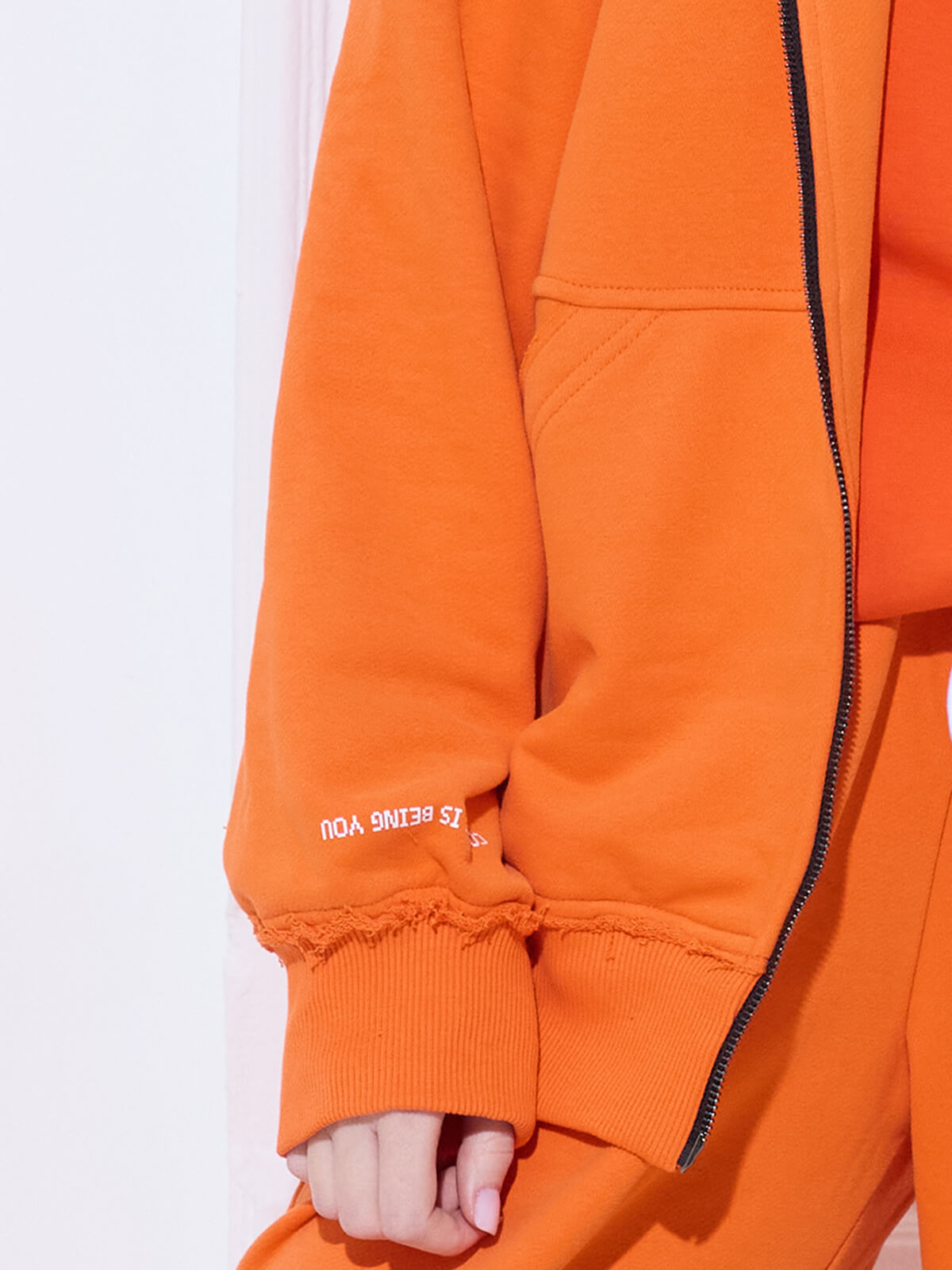 Zip-Hoodie Mona on Fire Orange
